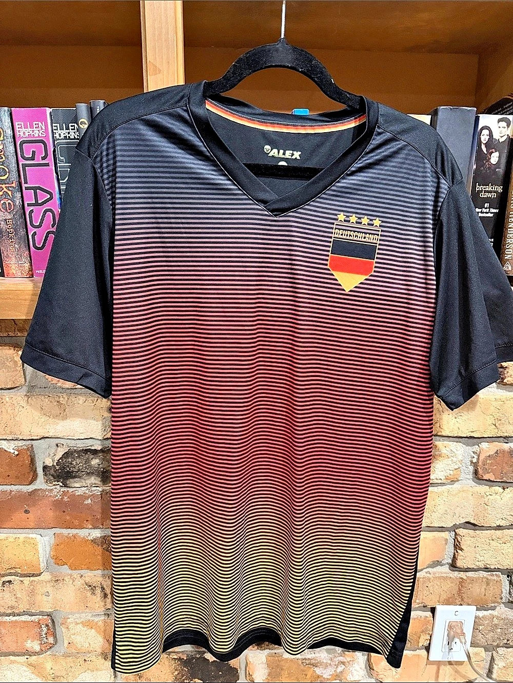 Alex Germany Soccer Jersey in Black & Red Like New Sz Large